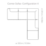 In Situ Modular Sofa: Corner + Configuration 4