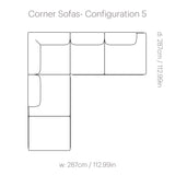 In Situ Modular Sofa: Corner + Configuration 5
