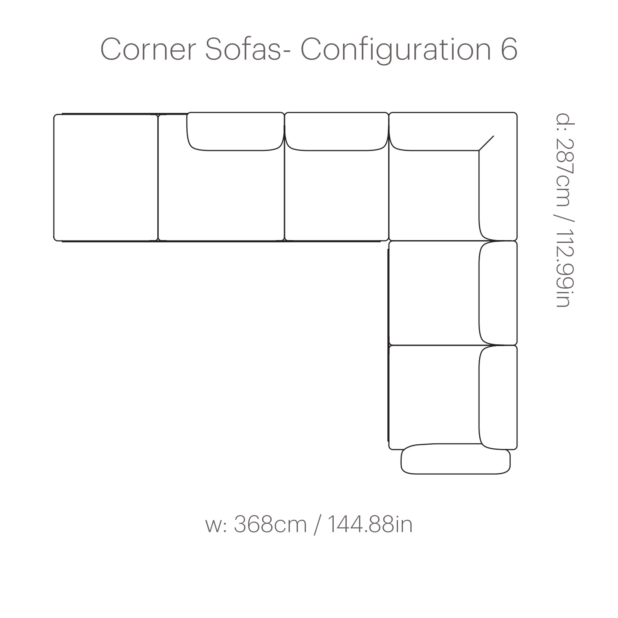 In Situ Modular Sofa: Corner + Configuration 6