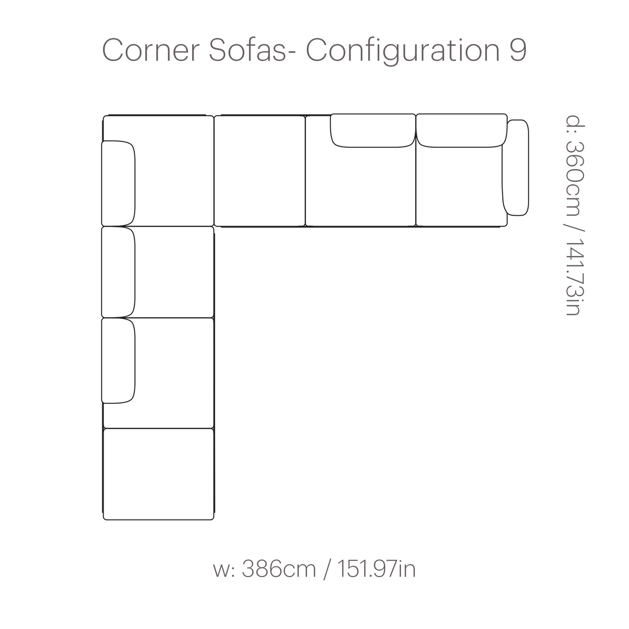 In Situ Modular Sofa: Corner + Configuration 9