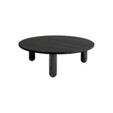 Sunday Coffee Table: Round + Black Marquina Marble + Black Stained Wood