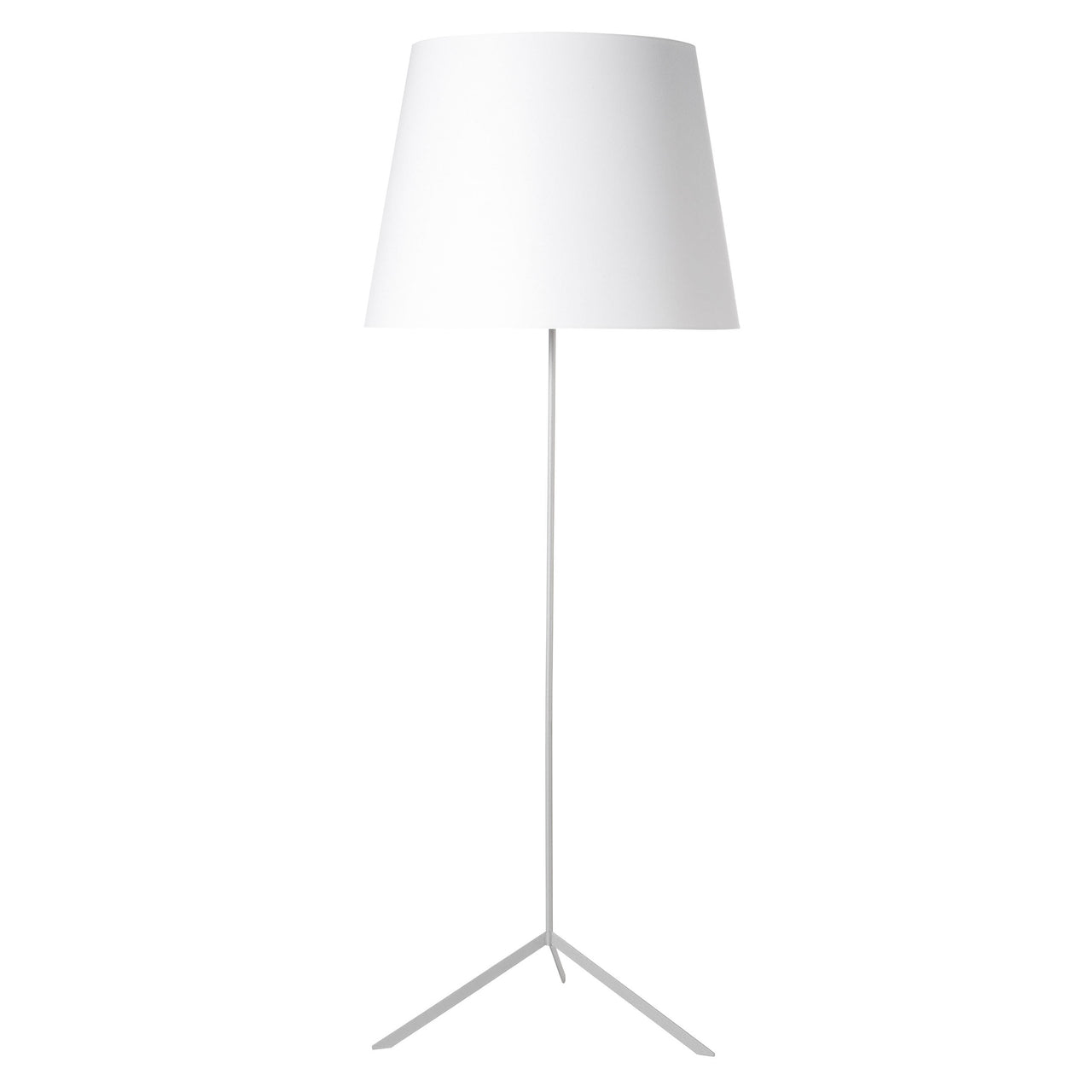 Double Shade Floor Lamp: White