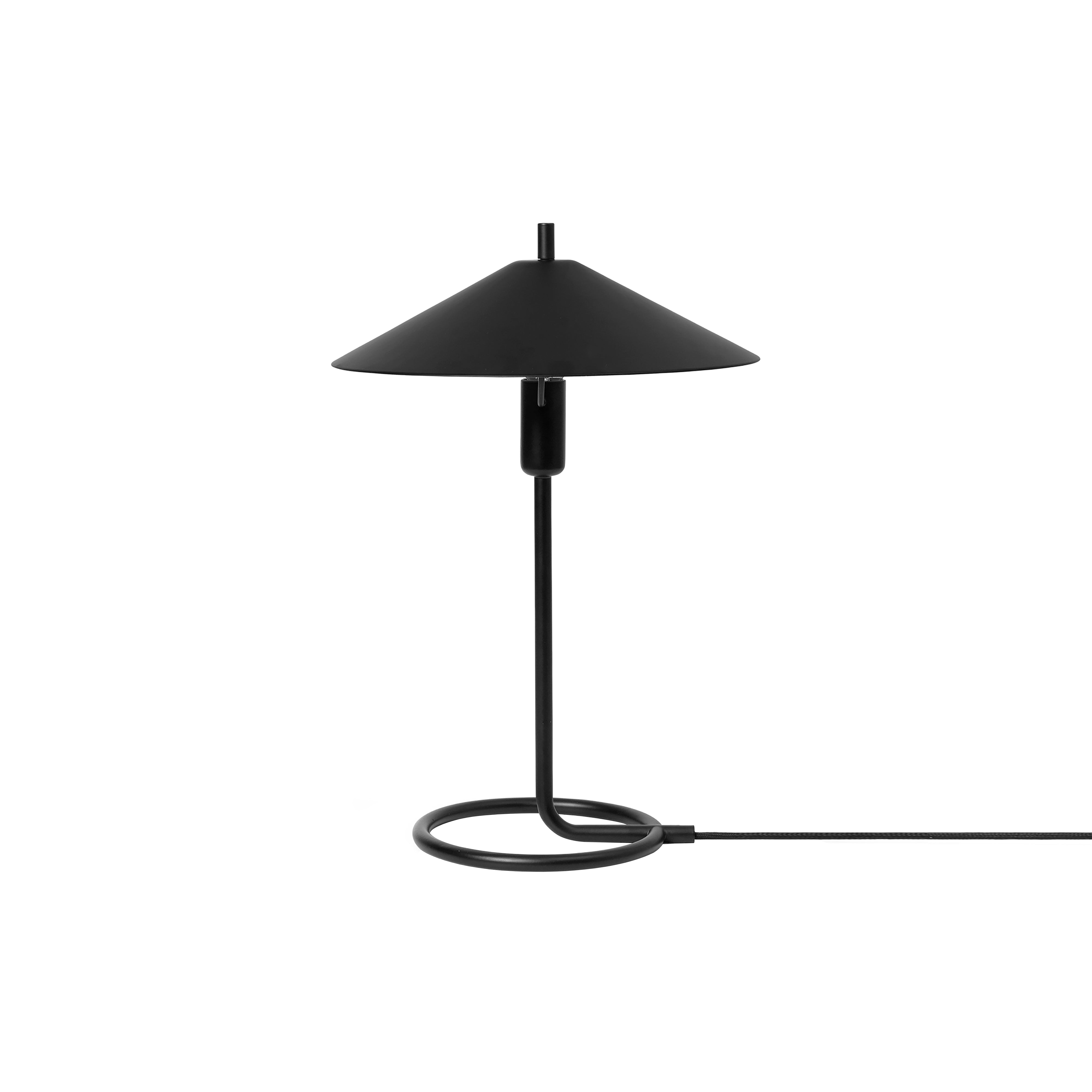 Filo Table Lamp: Black + Round