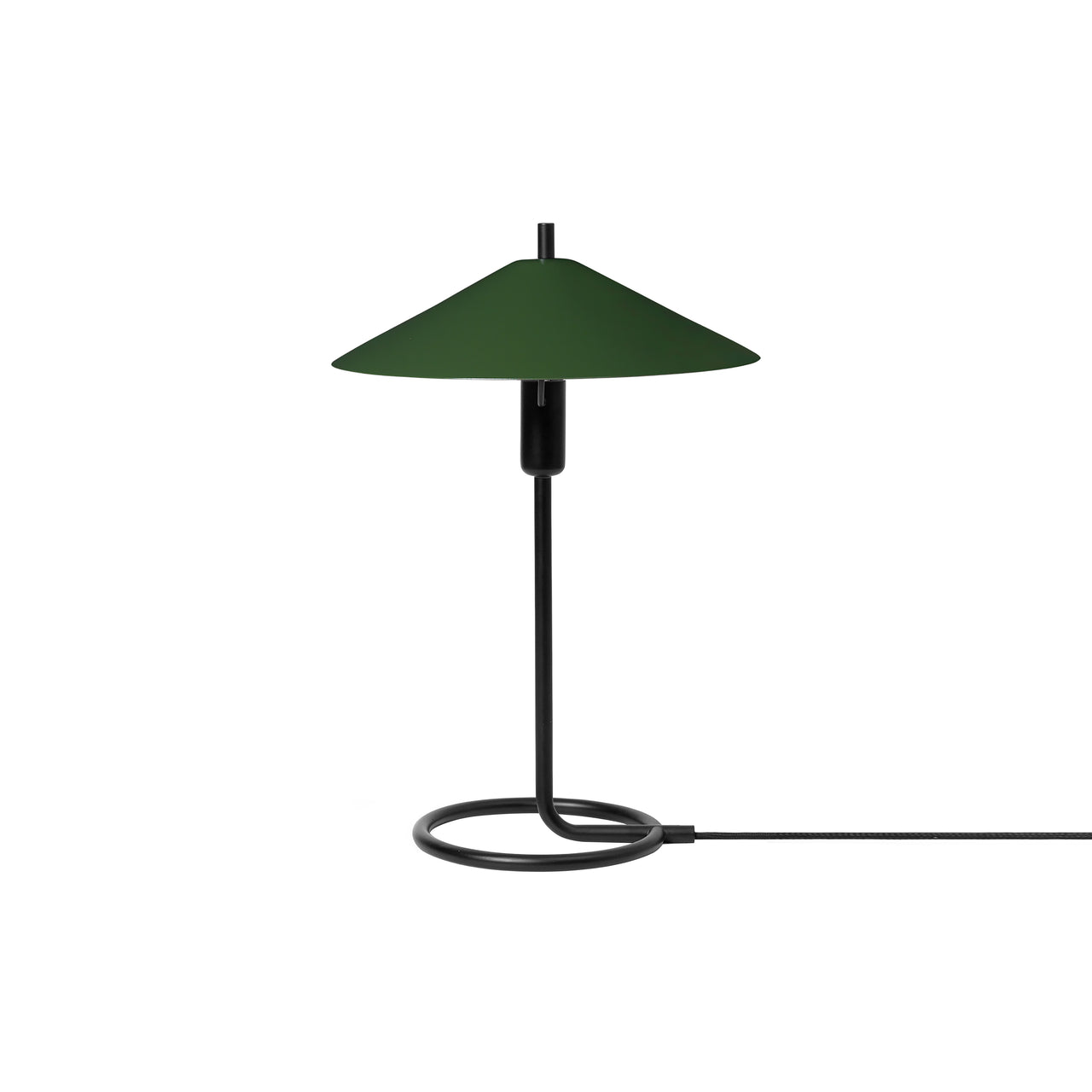Filo Table Lamp: Dark Olive + Round