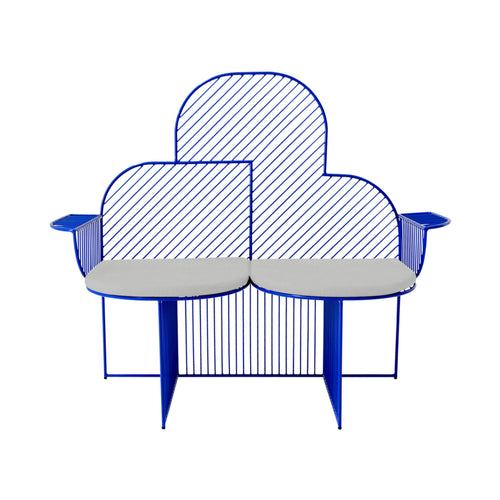 Cloud Bench: Electric Blue + Granite Seat Pad