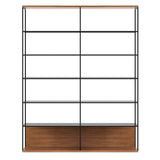 Literatura Open Shelf: Composition 3 + High + Walnut Stained Walnut + Black + Without Glider Shelf