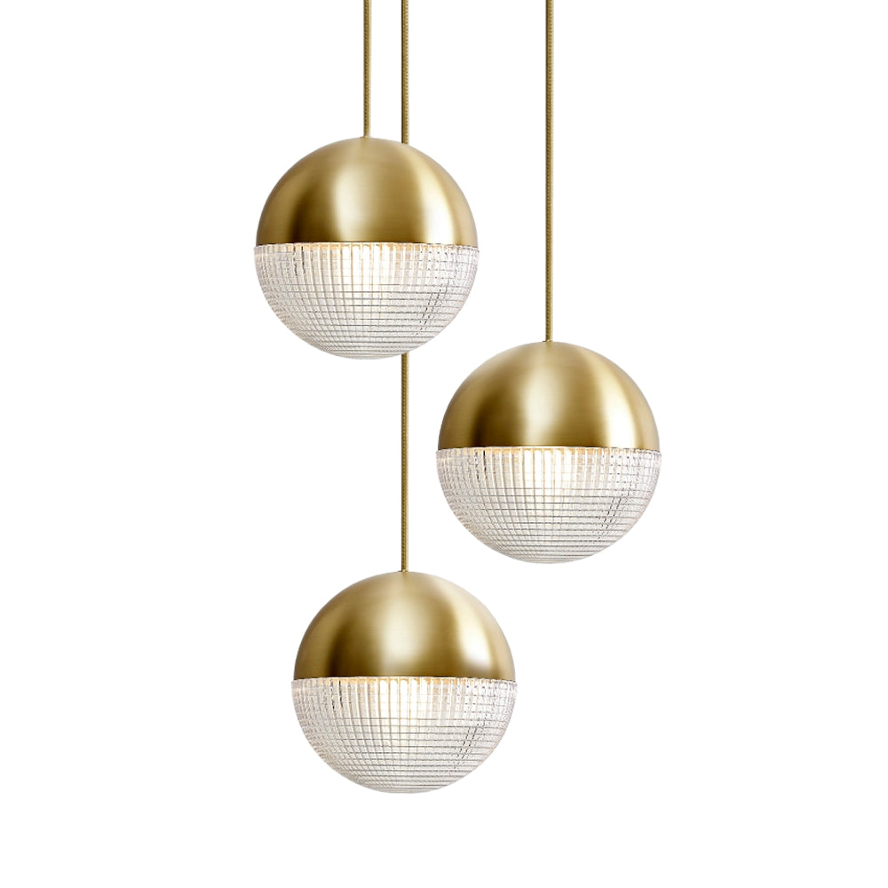 Little Lens Flair Chandelier: Brushed Brass