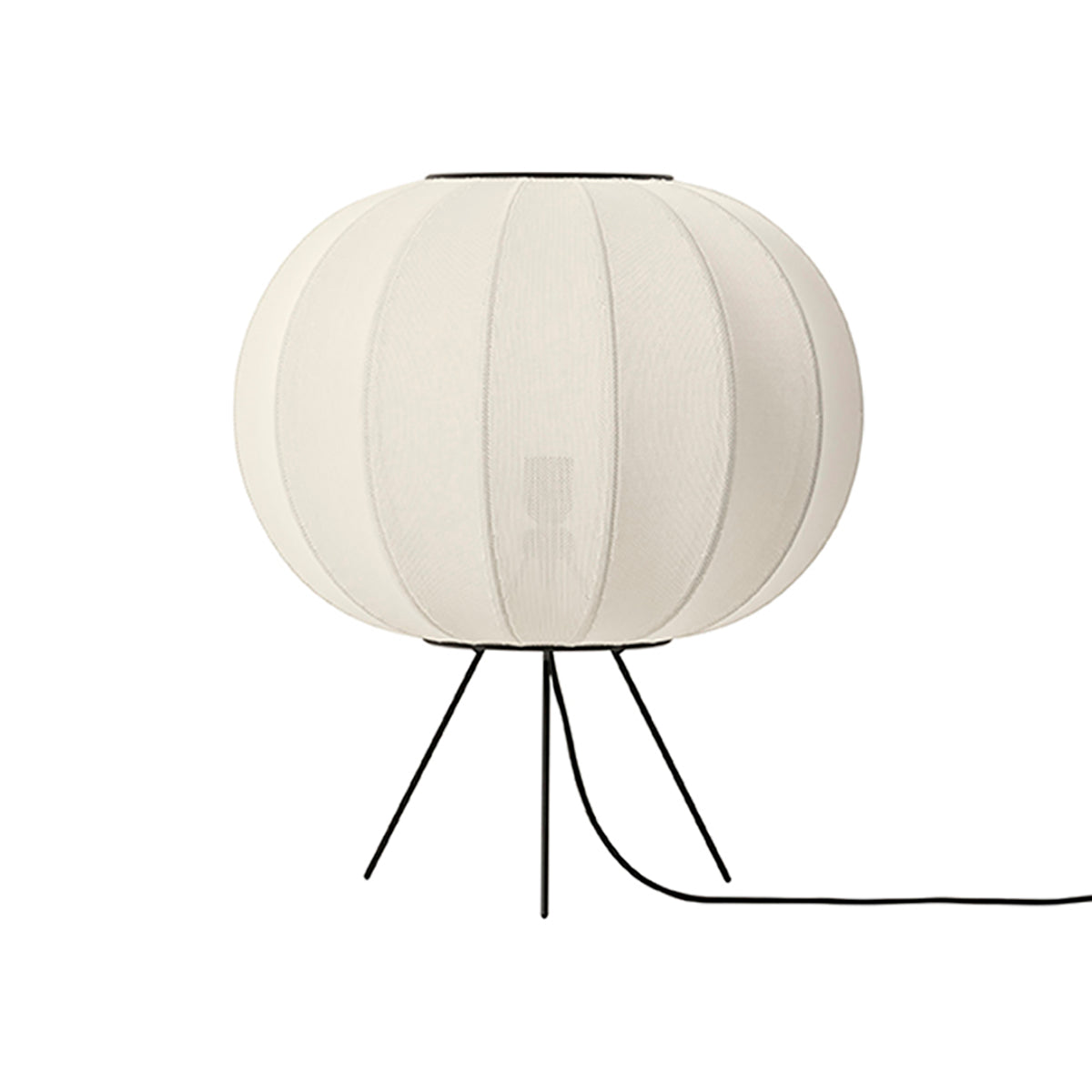 Knit-Wit Floor Lamp: Round 45 + Low + Pearl White