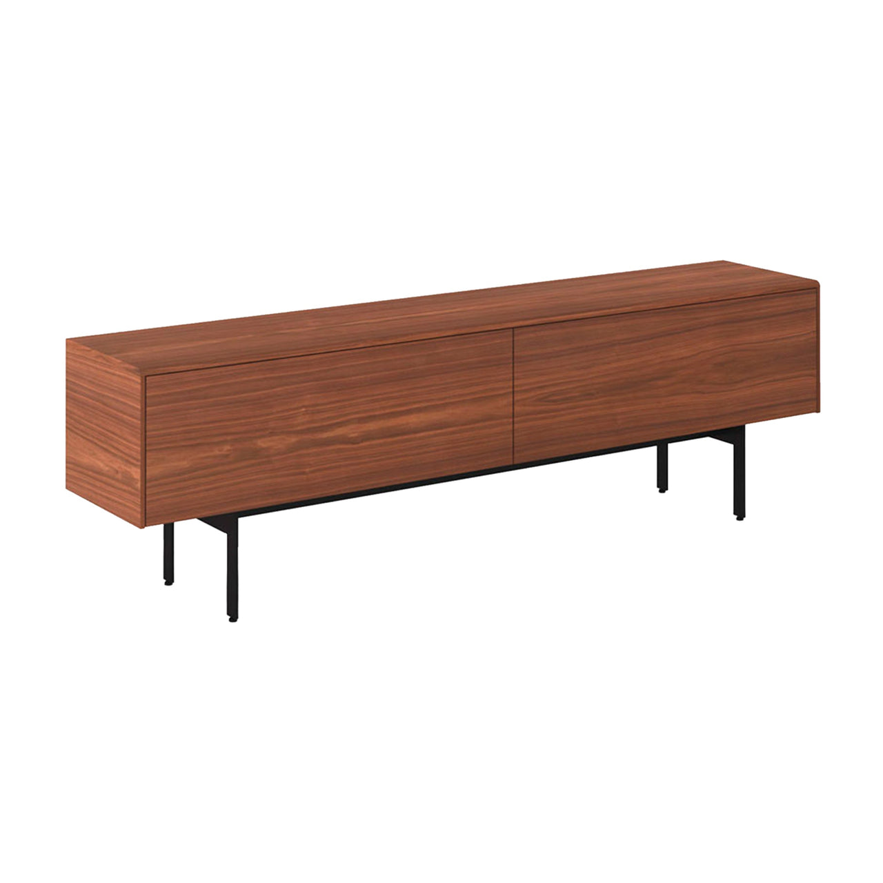 Malmö Sideboard: Medium + Super-Matt Walnut + Black