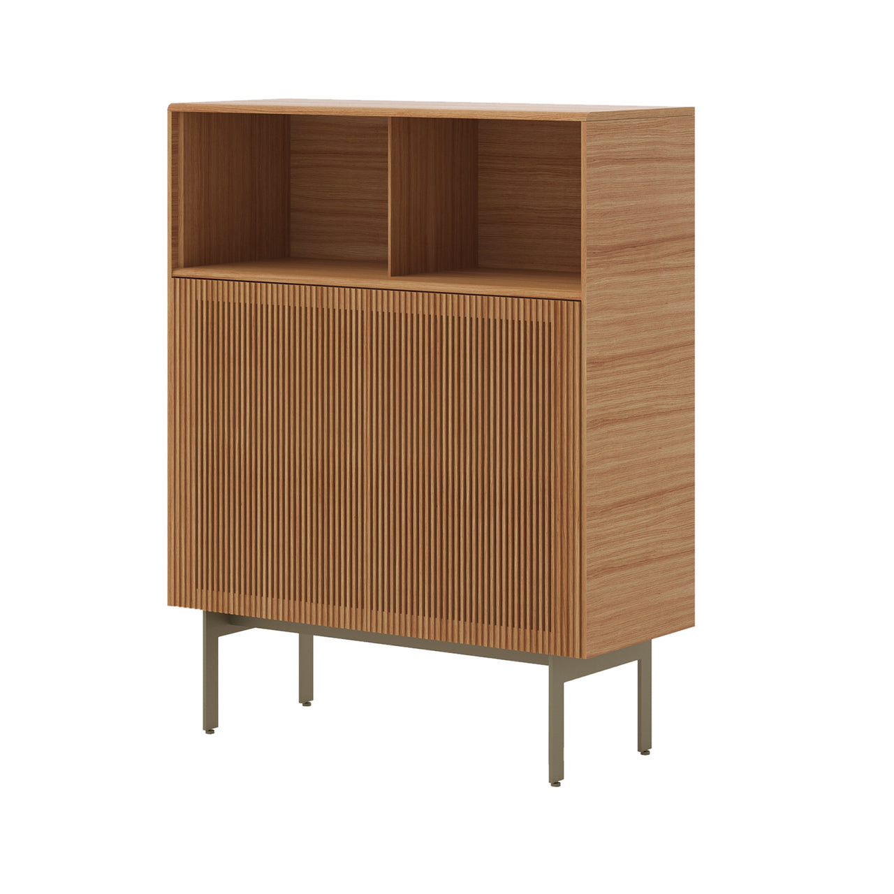 Malmö Cupboard: Composition 1+ Super-Matt Oak + Bronze