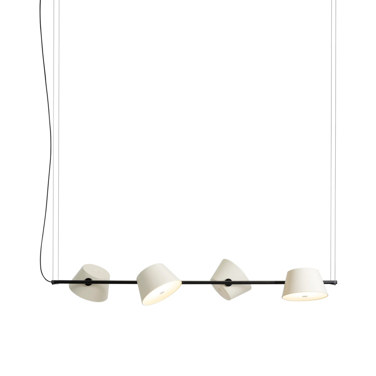 Tam Tam 4 Linear Pendant Light: Off-White