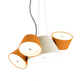 Tam Tam 3 Pendant Light: Off-White + Orange