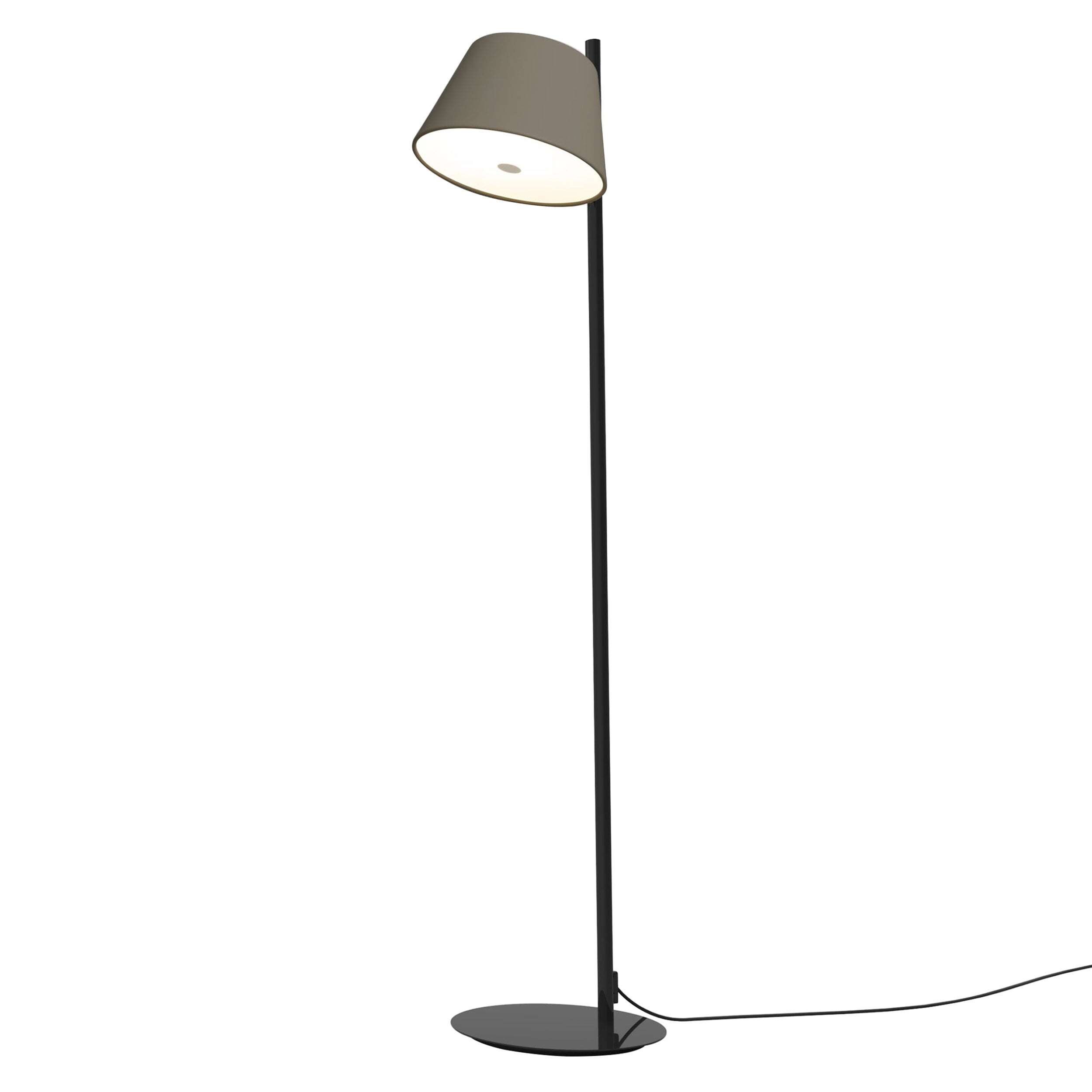 Tam Tam Floor Lamp: Single Shade + Brown Grey
