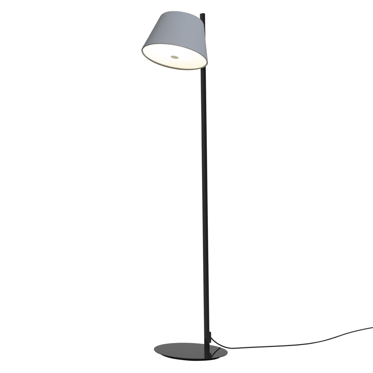 Tam Tam Floor Lamp: Single Shade + Silver Grey