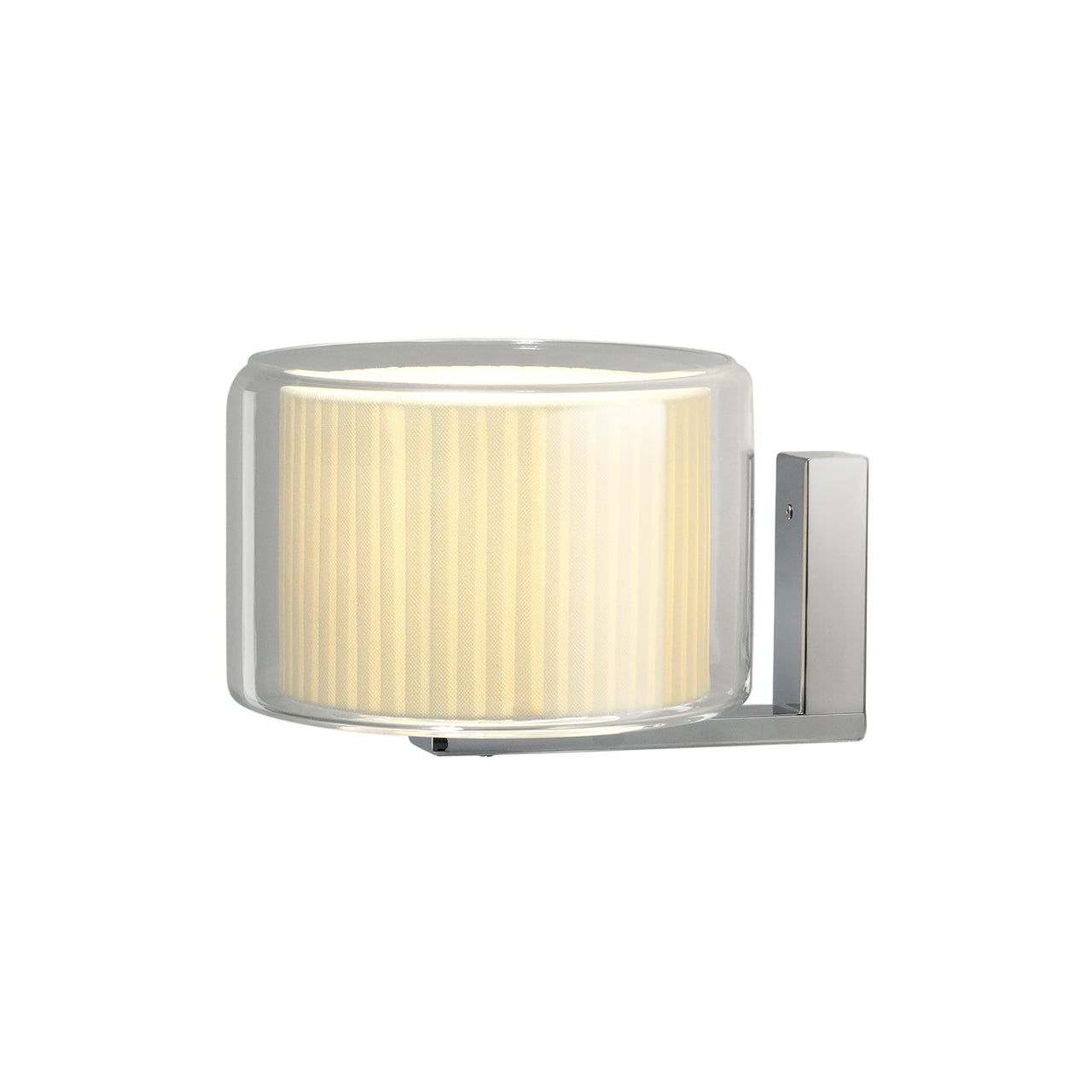 Mercer Wall Light: Pleated White Cotton