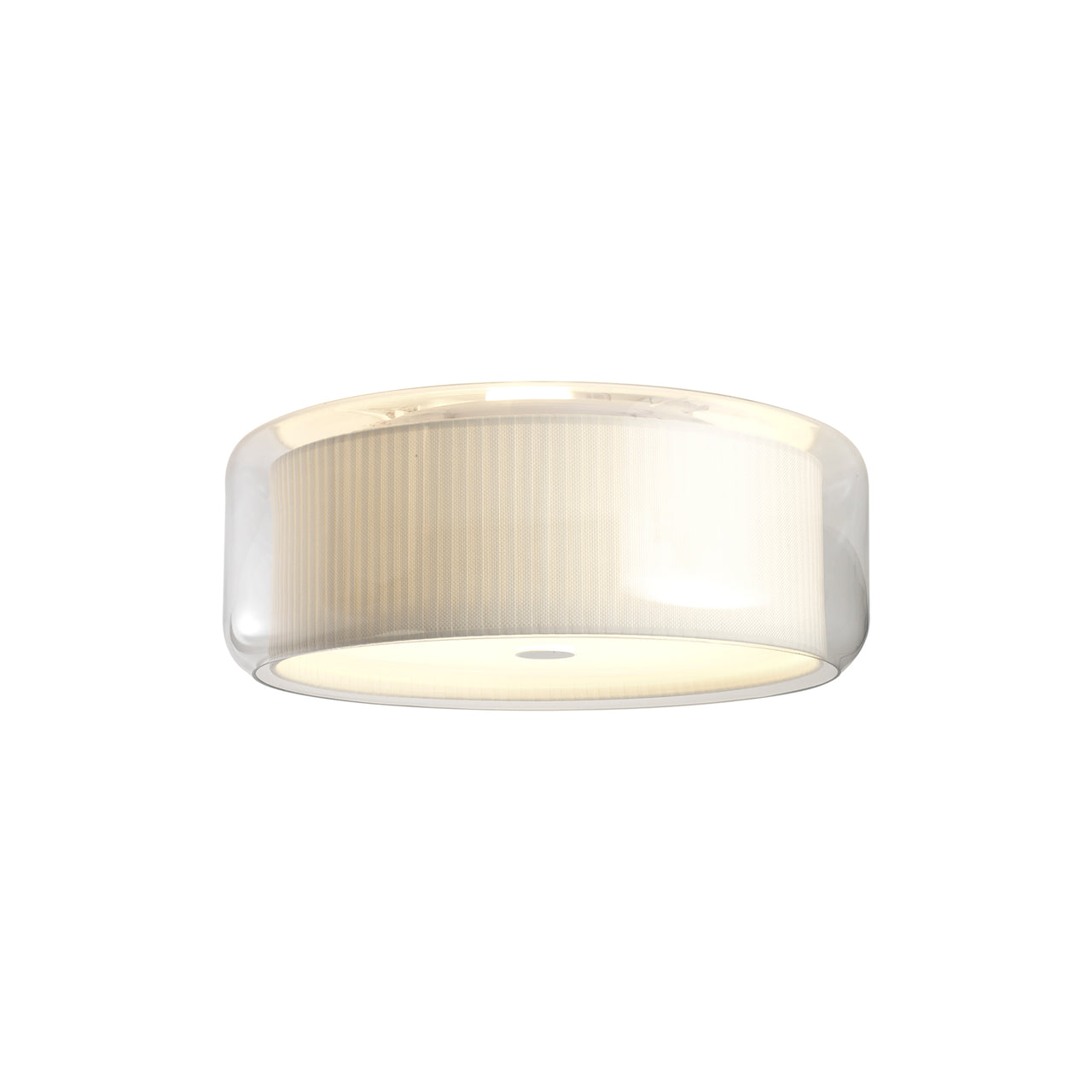 Mercer Ceiling Light: Pleated White Cotton