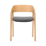 Mava Armchair: Seat Upholstered + Super-Matt Oak