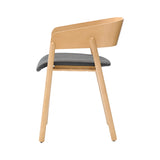 Mava Armchair: Seat Upholstered + Super-Matt Oak