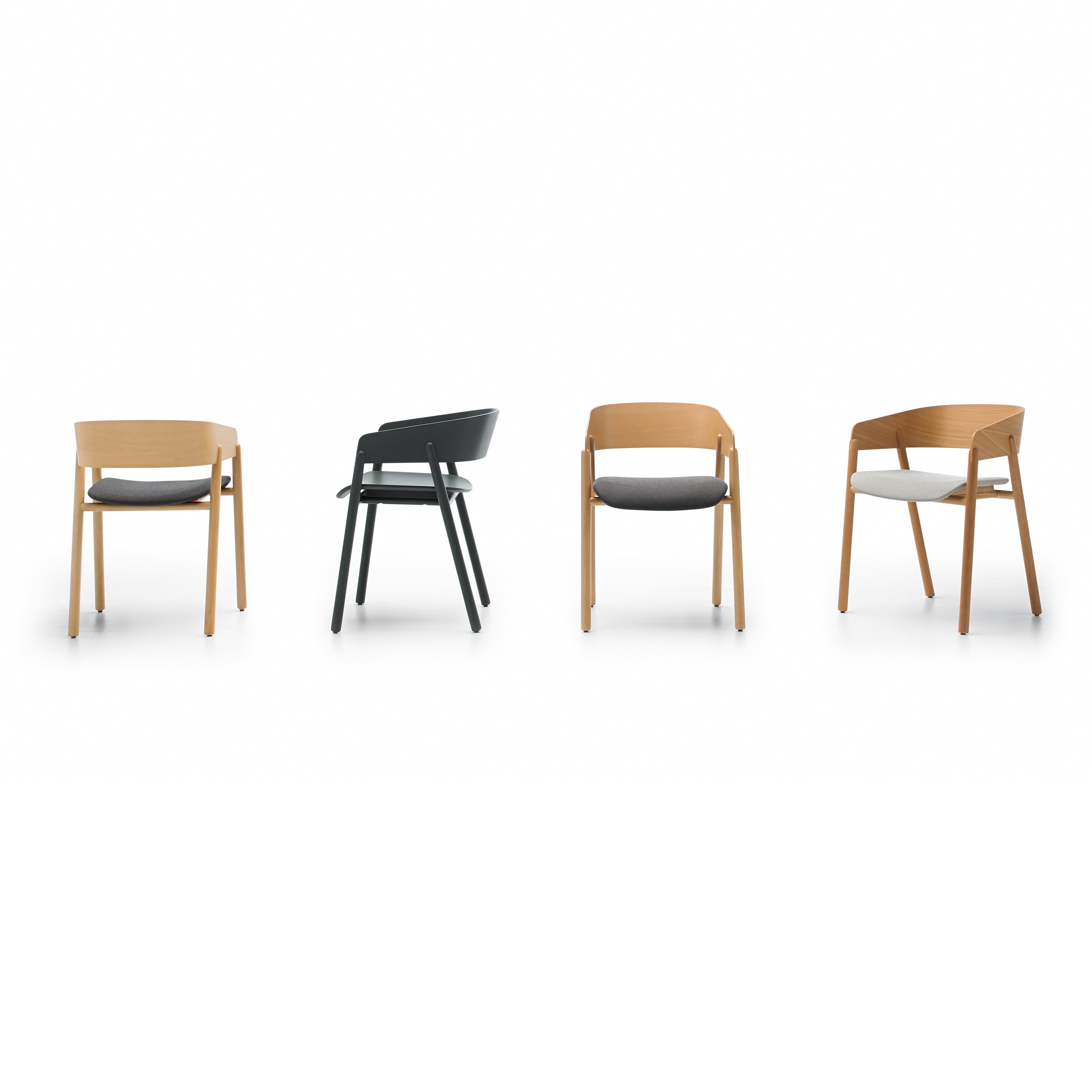 Mava Armchair: Seat Upholstered
