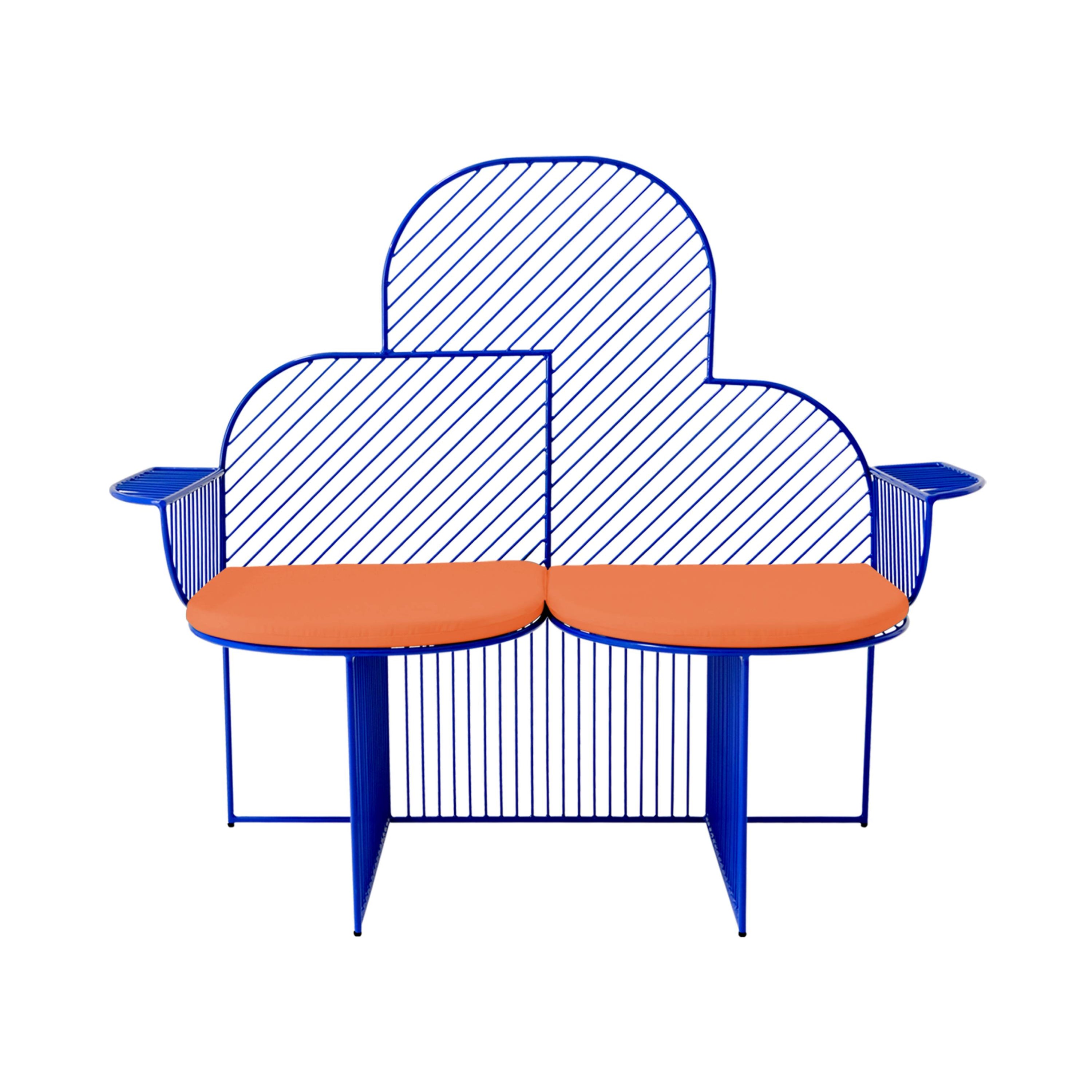 Cloud Bench: Electric Blue + Melon Seat Pad