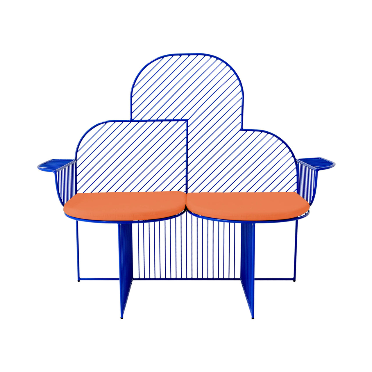 Cloud Bench: Electric Blue + Melon Seat Pad