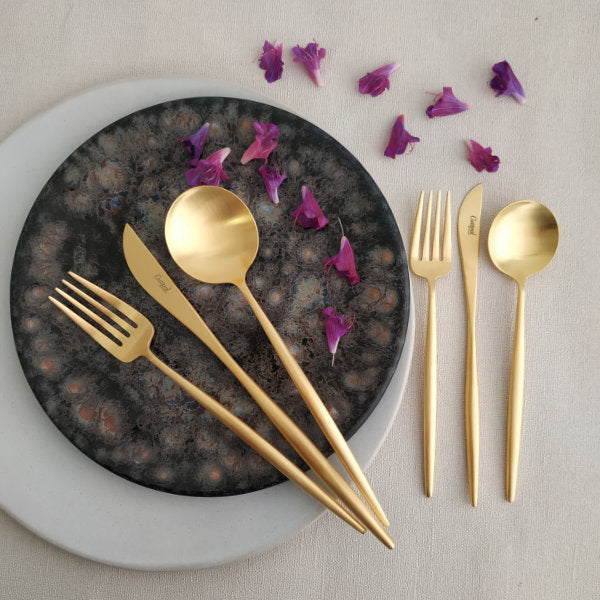 Moon Cutlery: Brushed Gold