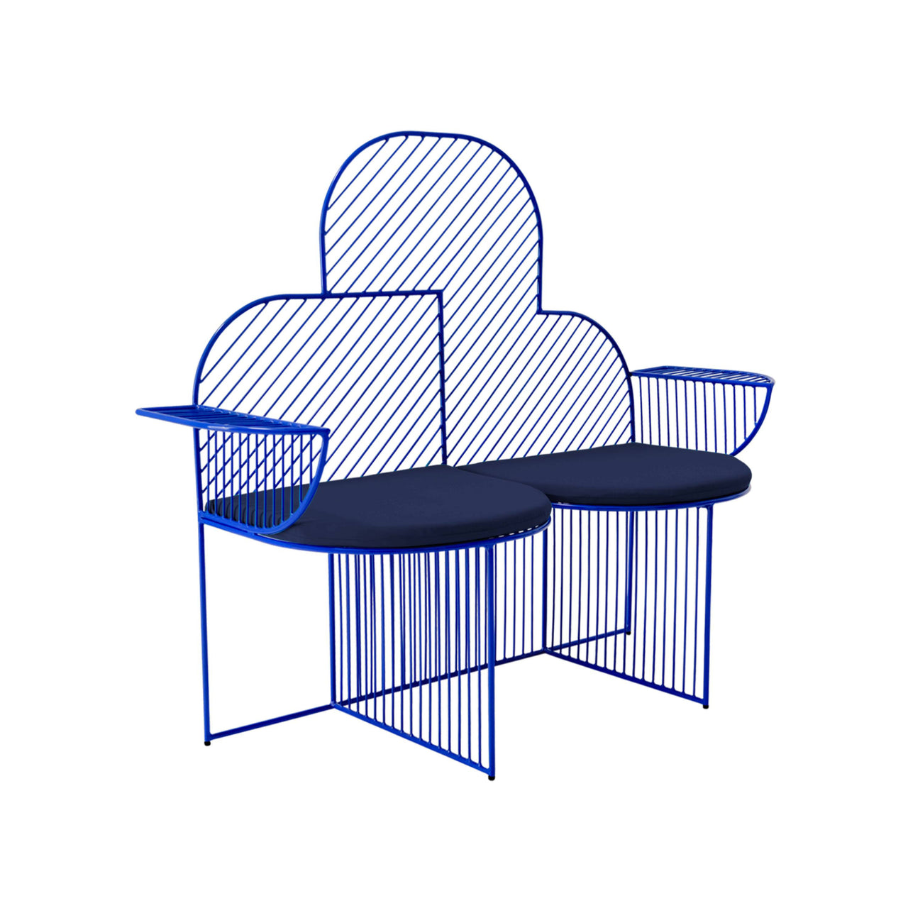 Cloud Bench: Electric Blue + Navy Seat Pad