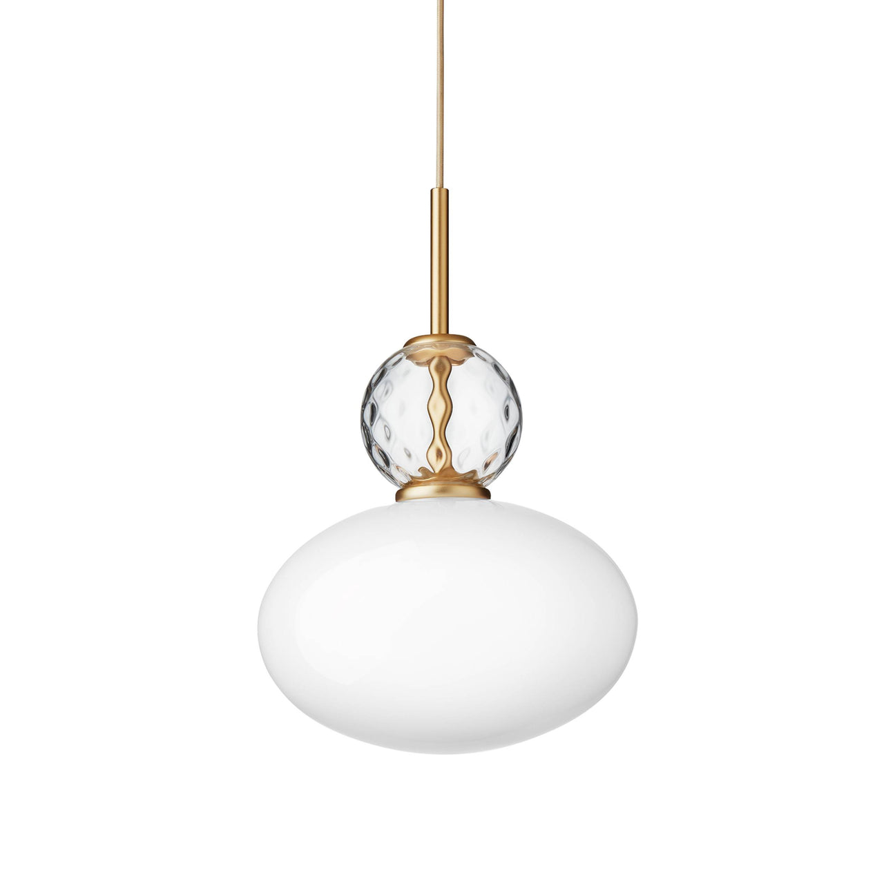 Rizzatto 32 Pendant Lamp: Satin Brass + Gold