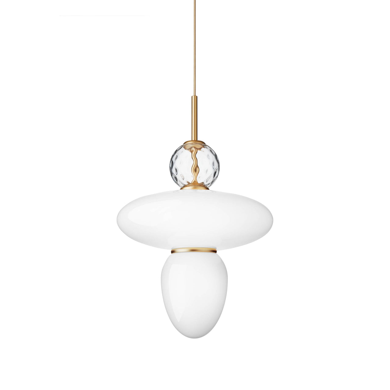 Rizzatto 43 Pendant Lamp: Satin Brass + Gold