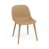 Fiber Side Chair: Wood Base + Recycled Shell + Recycled Shell + Oak + Ochre