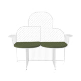 Cloud Bench: White + Palm Seat Pad
