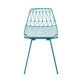Lucy Chair: Color + Peacock Blue + Without Seat Pad