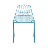Lucy Stacking Chair: Color + Peacock Blue + Without Seat Pad