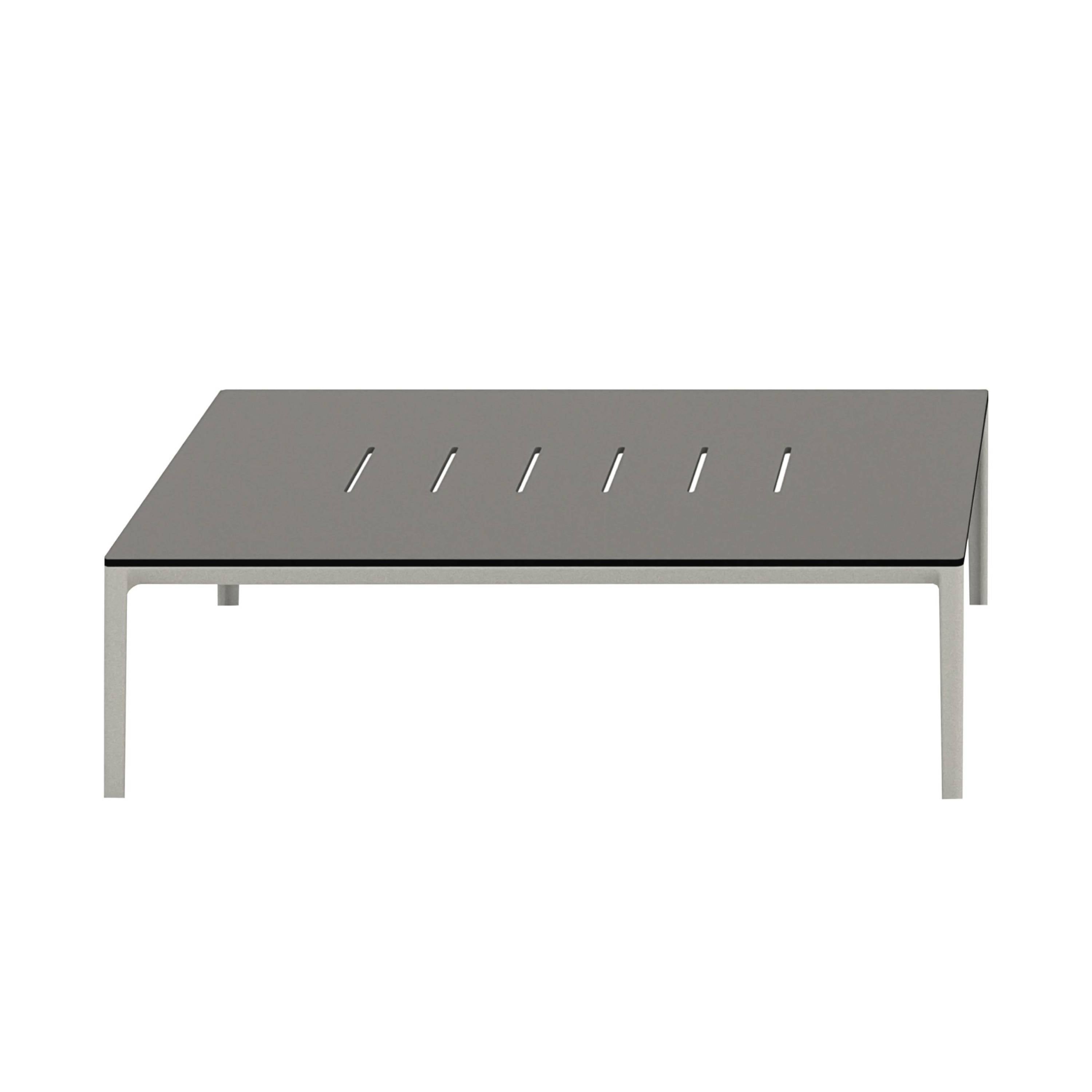 Outdoor Able Low Table: Rectangle + Polaris Gray