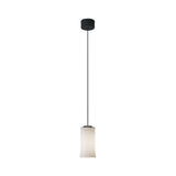 Cirio Simple Pendant Lamp: White Opal Glass + Black