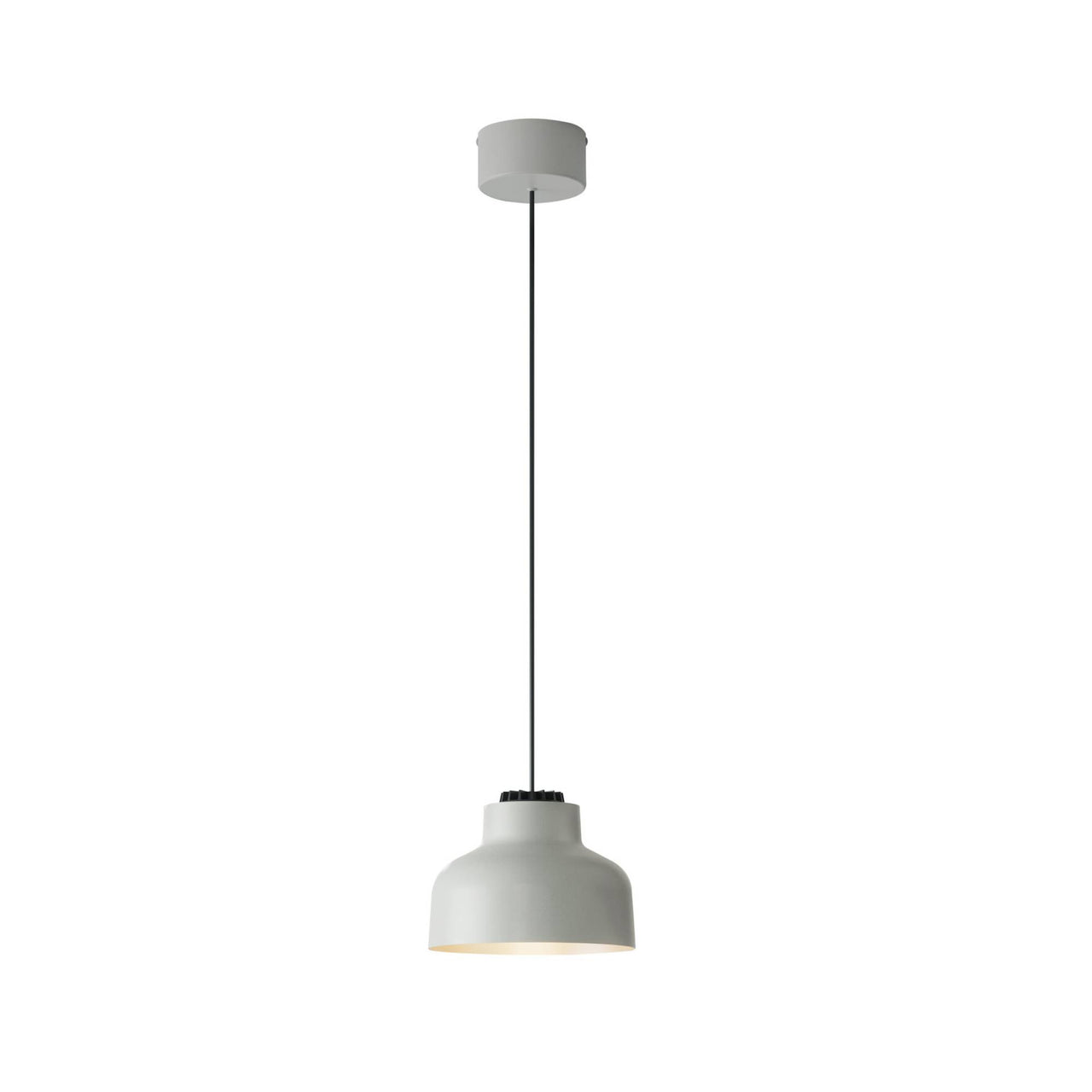 M64 Pendant Lamp: White Matte Aluminum + White