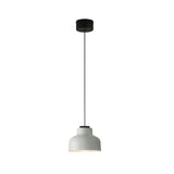 M64 Pendant Lamp: White Matte Aluminum + Black