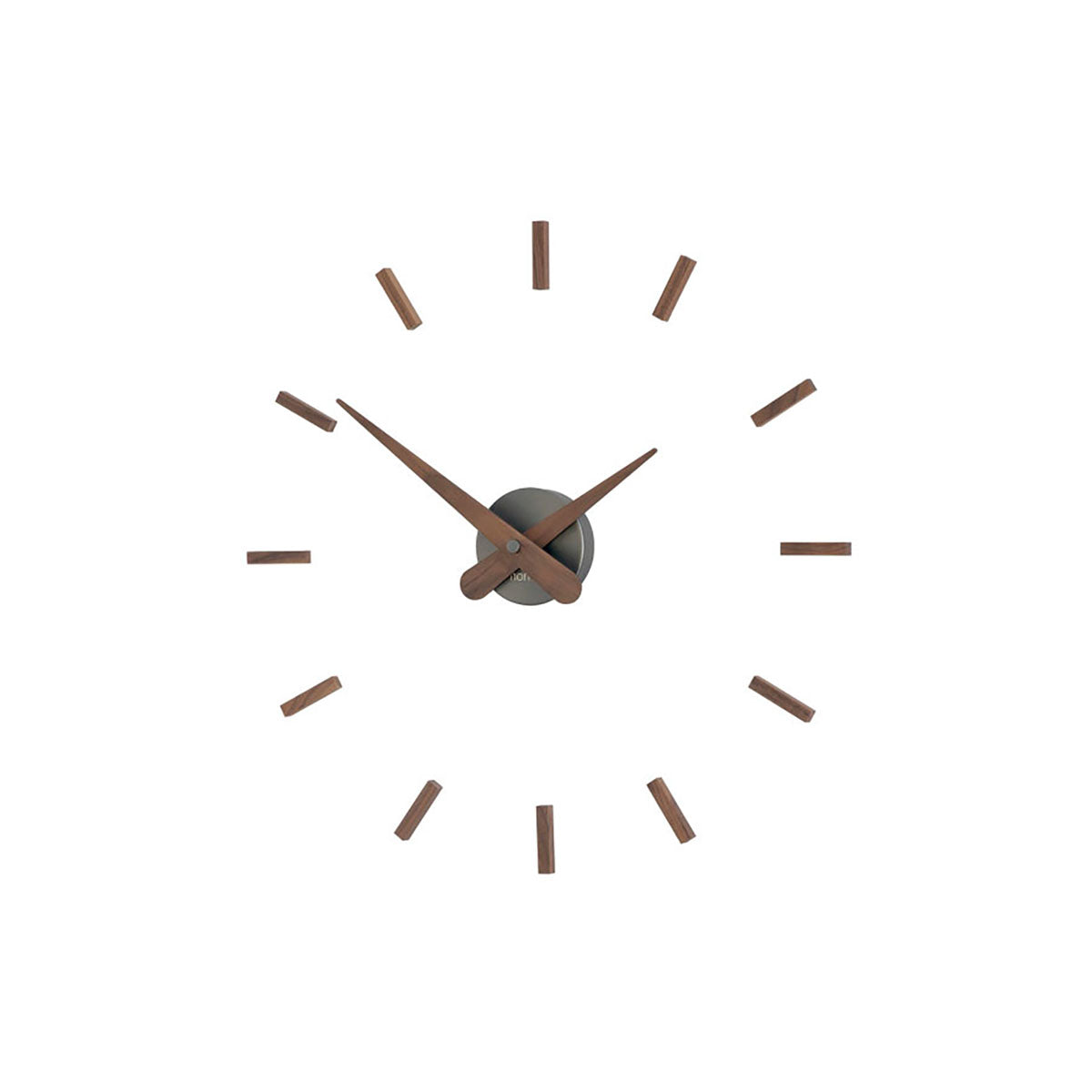 Sunset Wall Clock: Walnut + Graphite Brass