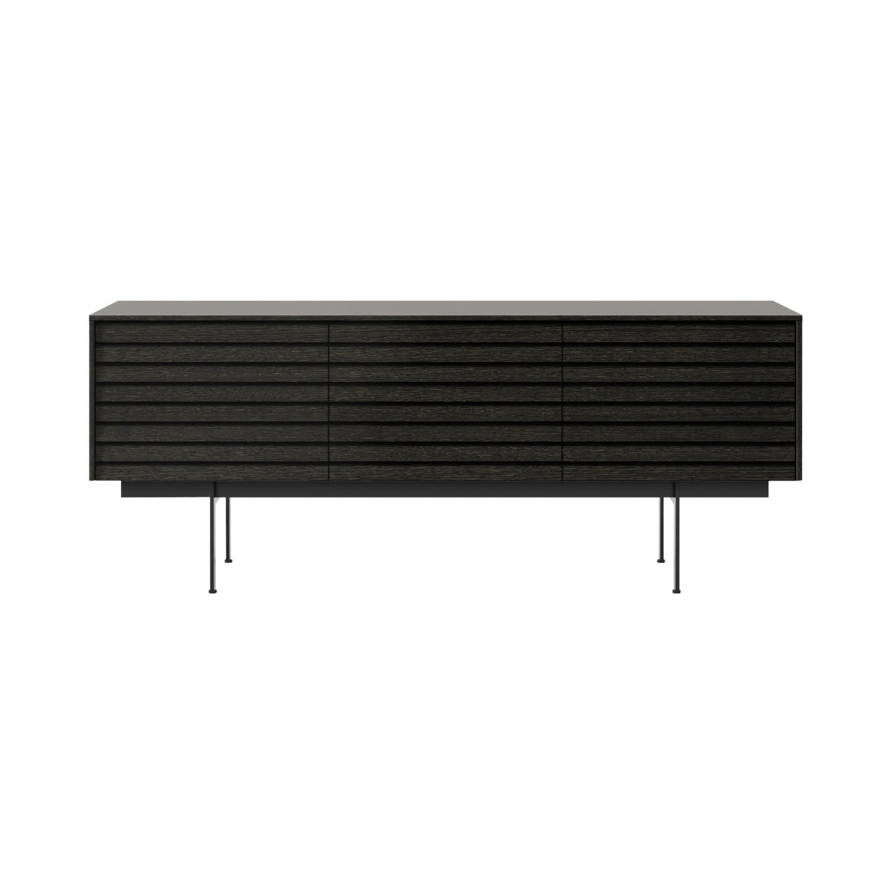 Sussex 8 Sideboard: SSX301 + Dark Grey Stained Oak + Black