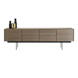 Sussex 8 Sideboard with Drawers: SSX402 + Whitened Oak + Black