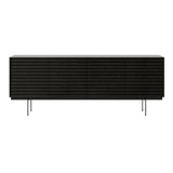 Sussex 12 Sideboard with Drawers: SSX431 + Dark Grey Stained Oak + Black