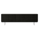 Sussex 12 Sideboard with Drawers: SSX531 + Dark Grey Stained Oak + Black