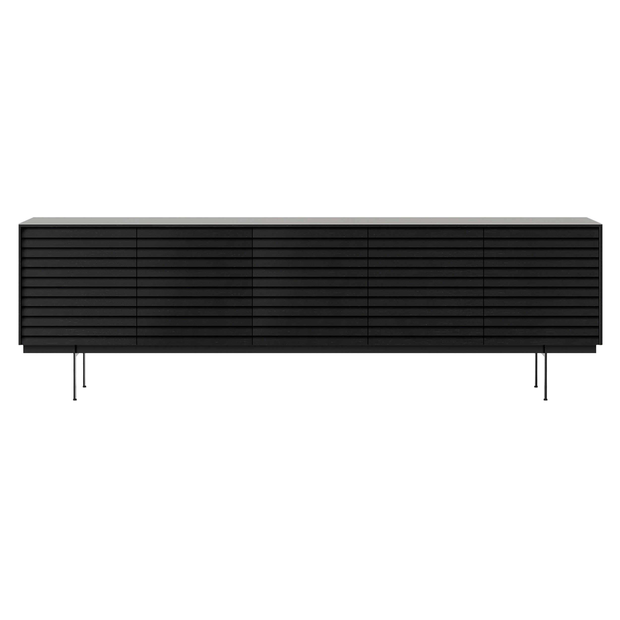Sussex 12 Sideboard with Drawers: SSX531 + Ebony Stained Oak + Black