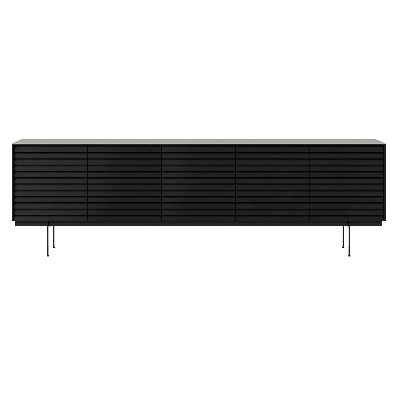 Sussex 12 Sideboard with Drawers: SSX531 + Ebony Stained Oak + Black