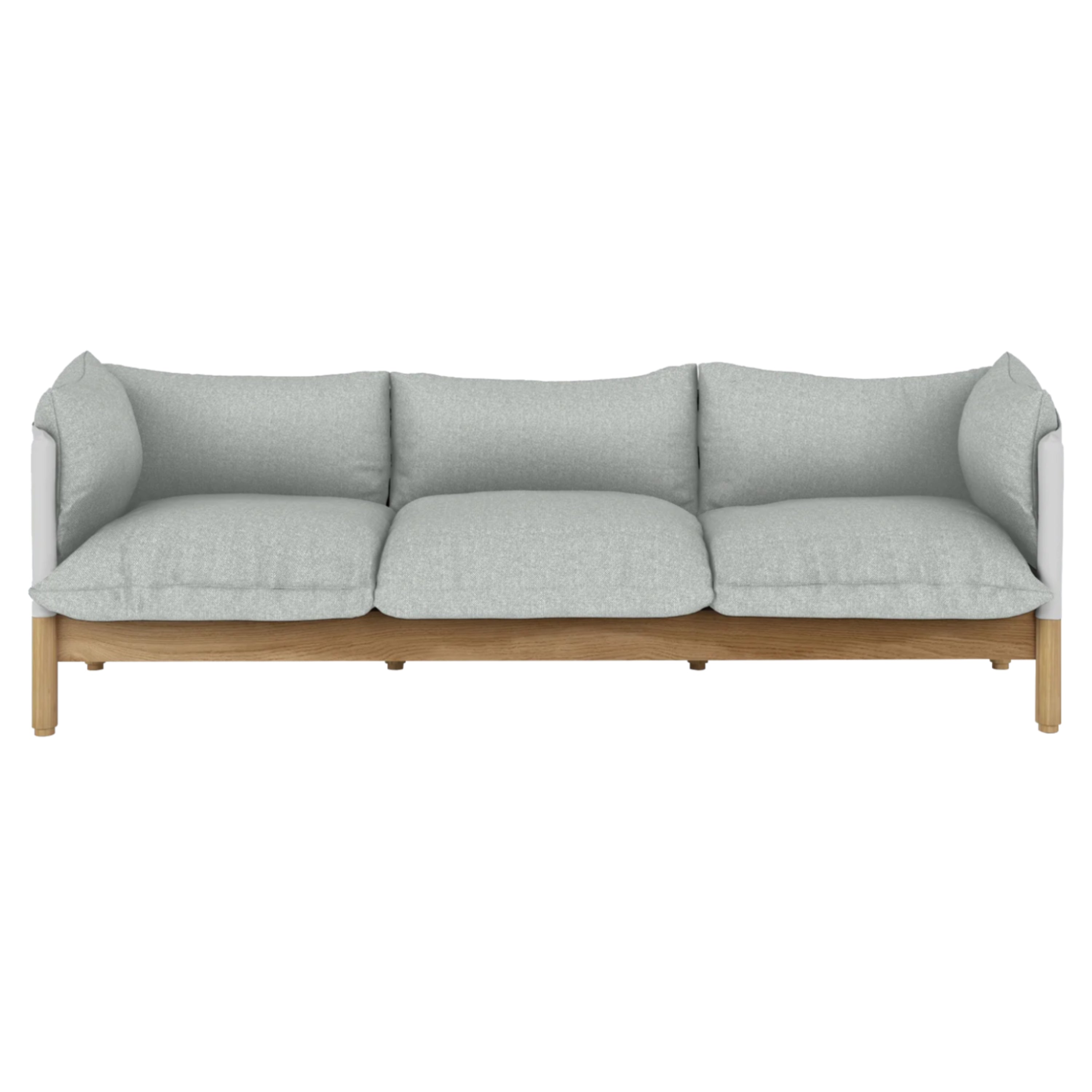 Tepee 3 Seater Sofa: Oak + White