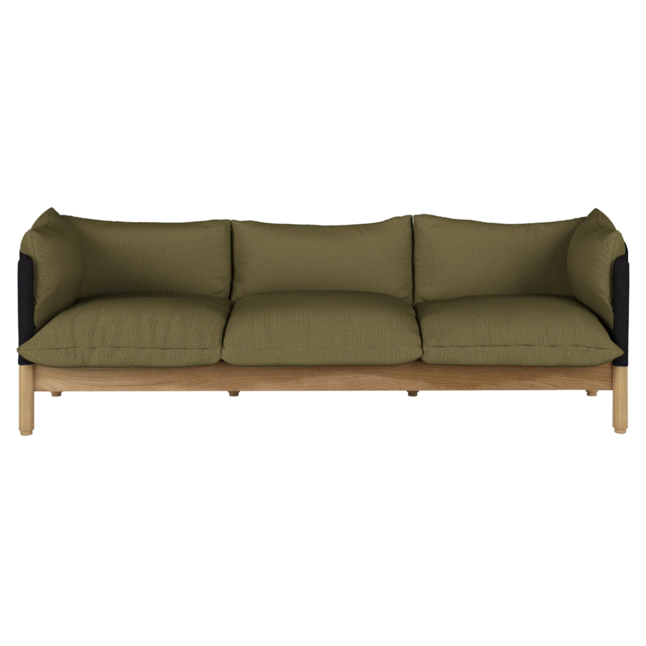 Tepee 3 Seater Sofa: Oak + Black
