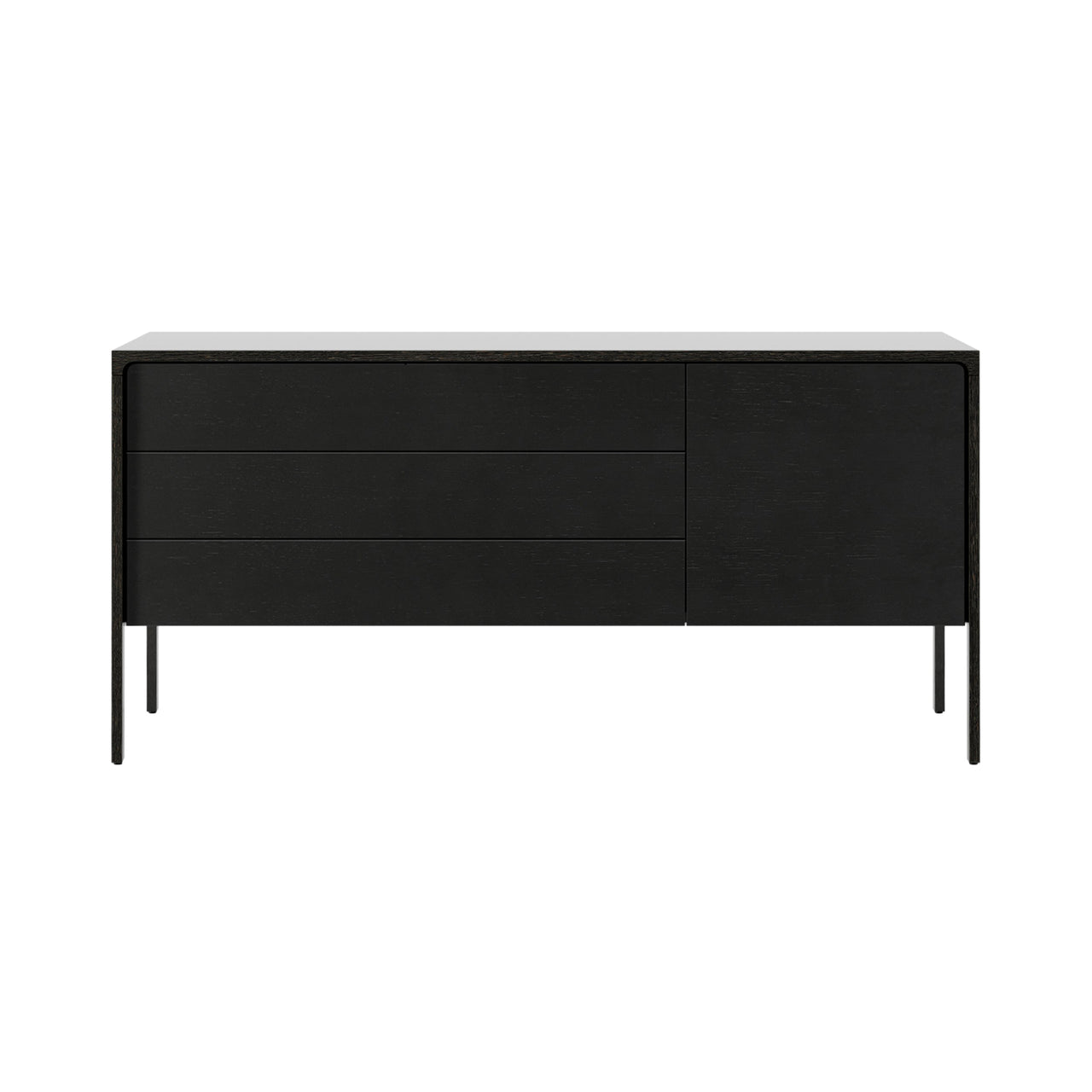 Tactile Sideboard: TAC211 + Ebony Stained Oak + Dark Grey Stained Oak