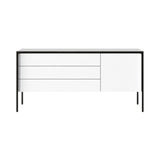 Tactile Sideboard: TAC211 + White Texturised Lacquered + Dark Grey Stained Oak