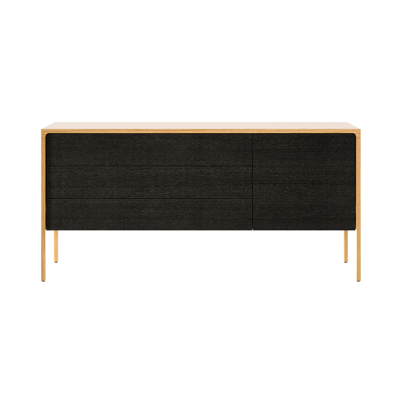 Tactile Sideboard: TAC211 + Dark Grey Stained Oak + Super-Matt Oak