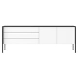 Tactile Sideboard: TAC216 + White Texturised Lacquered + Ebony Stained Oak
